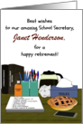 School Secretary Retirement Desk with To Do List on Show card