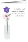 Birthday for Estranged Mother Gerbera and Campanula Flowers in Bottle card