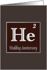 2nd Wedding Anniversary Expression of Helium in its Chemical Form card