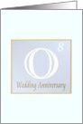8th Wedding Anniversary Expression of Oxygen in its Chemical Form card