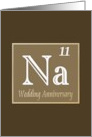 11th Wedding Anniversary Expression of Sodium in its Chemical Form card