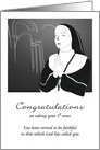 Congratulations on Taking Your 1st Vows to Becoming a Nun card