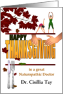 Thanksgiving For Naturopathic Doctor Exercise Diet Massage Custom card