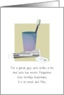 Gentle Reminder to Brush and Floss Toothbrush Toothpaste Dental Floss card