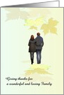 Thanksgiving Living Kidney Donor to Recipient Giving Thanks for Family card