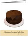 National Chocolate Cake Day Whole Cake Covered with Chocolate Ganache card
