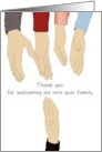 Thank You from Foreign Exchange Student to Host Family Shake Hands card