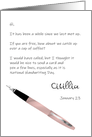 National Handwriting Day, A Written Note and a Fountain Pen card