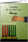 Celebrating Kwanzaa with Father in Law Lighting Candles card