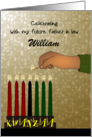 Celebrating Kwanzaa with Future Father in Law Lighting Candles card