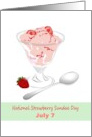 National Strawberry Sundae Day The No Cream Healthy Serving card