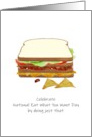 National Eat What You Want Day Custom Made Sandwich card