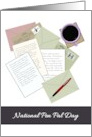National Pen Pal Day Hand Written Letters Cup of Coffee card