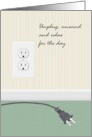National Day of Unplugging 2-Pin Plug Unplugged From Wall Socket card