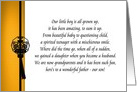 Birthday Poem from Proud Parents to Son card