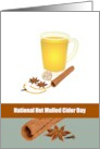 National Hot Mulled Cider Day Mug of Mulled Cider with Spices card