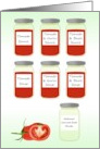 National Canned Food Month Jars of Tomato Soups and Sauces card