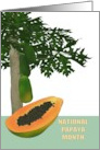 National Papaya Month Papaya Tree and Fruits card