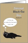 National Black Cat Day Celebrating the Beauty of Black Cats card