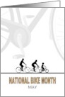 National Bike Month Family Biking Together card