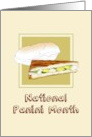 National Panini Month Grilled Sandwich with Chicken Avocado Filling card