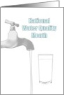 National Water Quality Month Clean Water Running From Faucet card