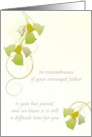 Loss of Estranged Father 1st Year Soft Colored Abstract Florals card
