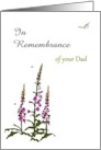 Remembering your Dad Foxgloves Bees and a Butterfly card