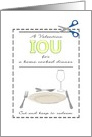 Fun Cut-Out IOU for Home Cooked Dinner Valentine’s Day For Him card
