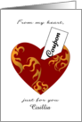 Coupon Gift Valentine’s Day From my Heart Custom card