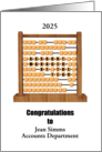 Employee Account Manager of the Year Counting Frame and Beads Custom card