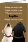 Two Dogs Howling Birthday Song Custom card