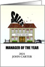 Employee Sales Manager of the Year Sales Going Through Roof Custom card