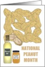 National Peanut Month Peanut Butter and Peanut Oil Delicious Snack card