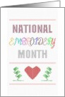 National Embroidery Month A Work of Art card