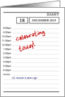 Celebrating Reunion Anniversary, Entry in Diary Custom Date card