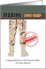 For Proud Father of New Marine Graduate Son from Marine Boot Camp card