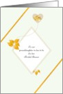 Granddaughter in Law To Be Bridal Shower Golden Floral and Foliage card