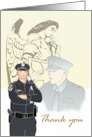 Policemen in Uniform Archangel St Michael Thank You card
