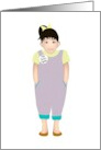 Becoming Big Sister Again Young Girl with Big Smile Congratulations card