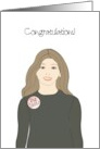Becoming Big Sister Girl with a Big Smile Congratulations card