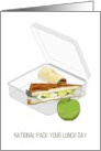 National Pack Your Lunch Day Packed Lunch in a Box with Apple card