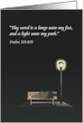 A Lamp Unto my Feet A Light Unto my Path Prayer Card for Homeless card