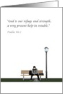 God is our Refuge and Strength Prayer Card for Homeless card