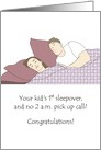 Congratulations Parents, Kid’s Successful 1st Sleepover, Who’s Buying card