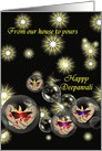 Beautiful Oil Lamps, Deepawali Greetings from Our House to Yours card