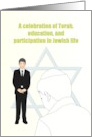 Confirmation Commitment to Jewish Life Young Man in Suit and Tie card