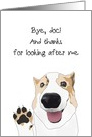Goodbye Veterinarian from Dog, Dog Waving Bye Doc card