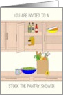 Stock Pantry Shower Invitation Kitchen Cabinets and Groceries card