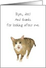 Goodbye Veterinarian From Cat Cat Meowing Bye Doc card